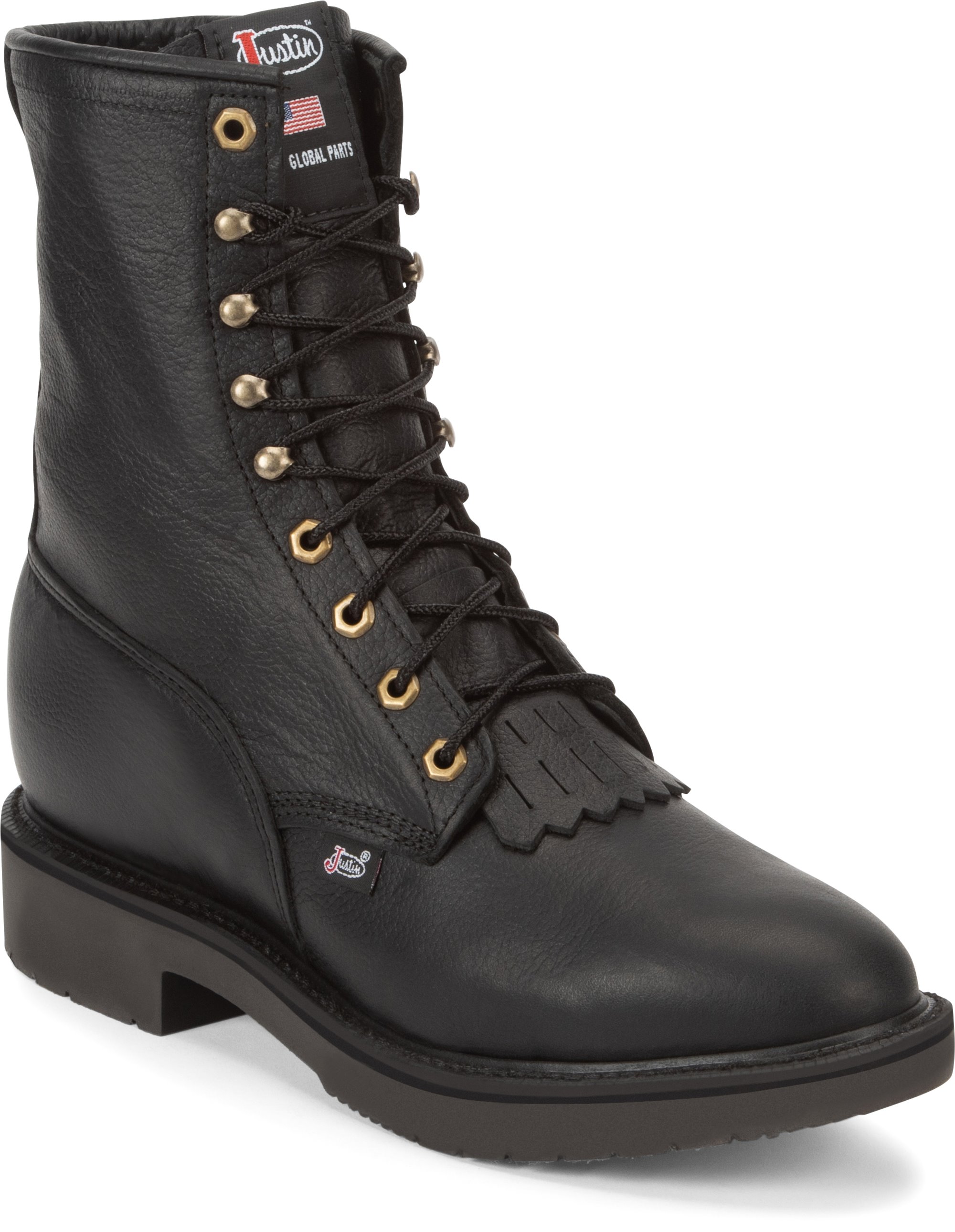 black justin work boots